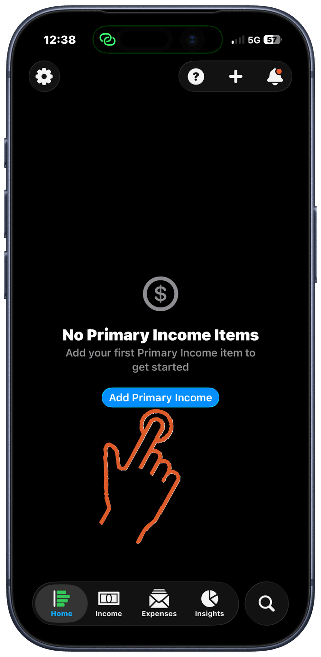 Adding Your First Primary Income