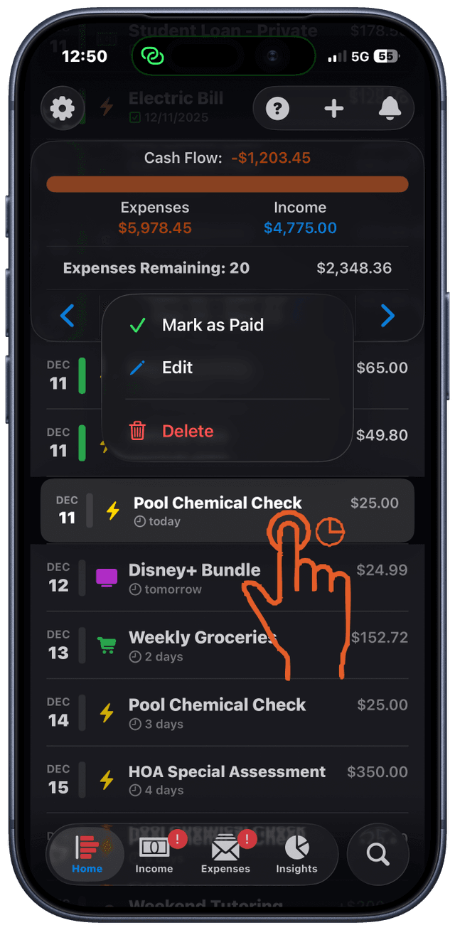 Editing & Deleting Transactions